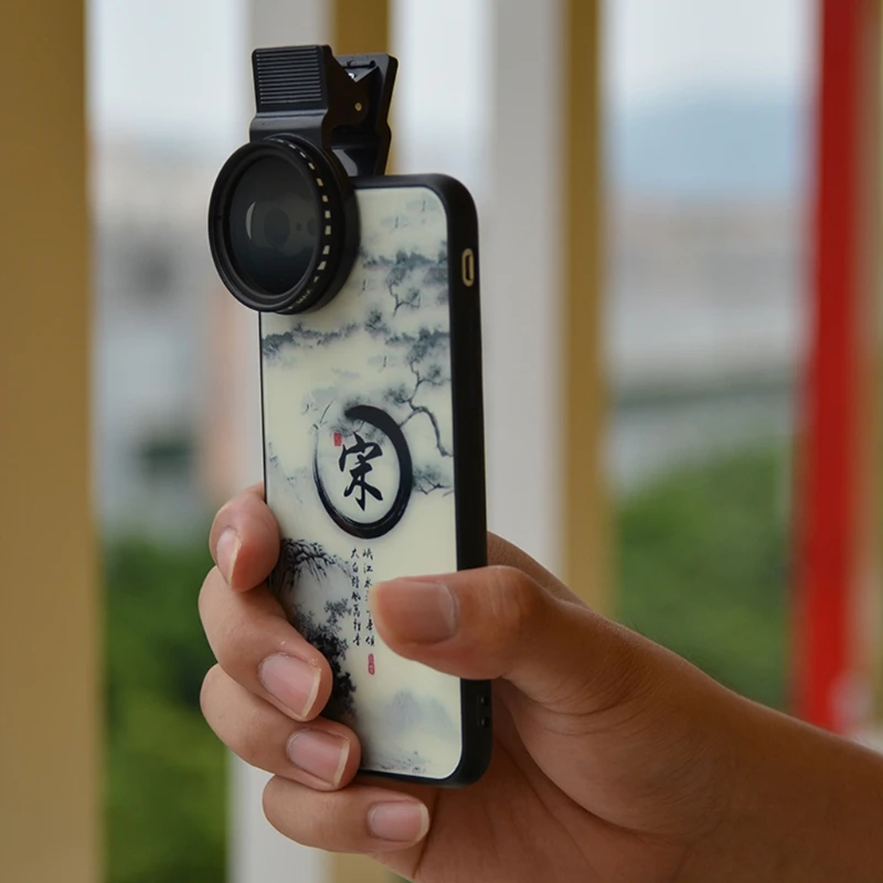 Nastavljiv 37 mm Nevtralni Clip-on ND2 ND400 Kamero Telefona, Filter za Objektiv za iPhone Huawei Samsung