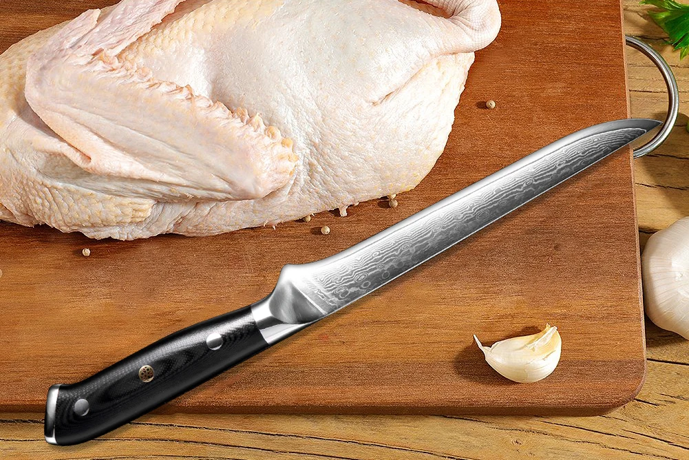 XITUO Boning Nož Damask Jekla 67-plast 6 Inch Ukrivljen Deboning Kuhinje Kuhar Nož Oster Meso na koščke ali Rezine Kosti Nož Kuhanje Orodja