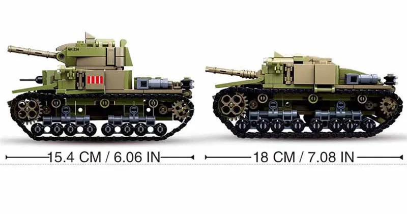 463Pcs WW2 Vojaški 2 V 1, M13/40 Tank Model gradniki Vojne Avto, Avto Brinquedos DIY Opeke Izobraževalne Igrače Za Otroke