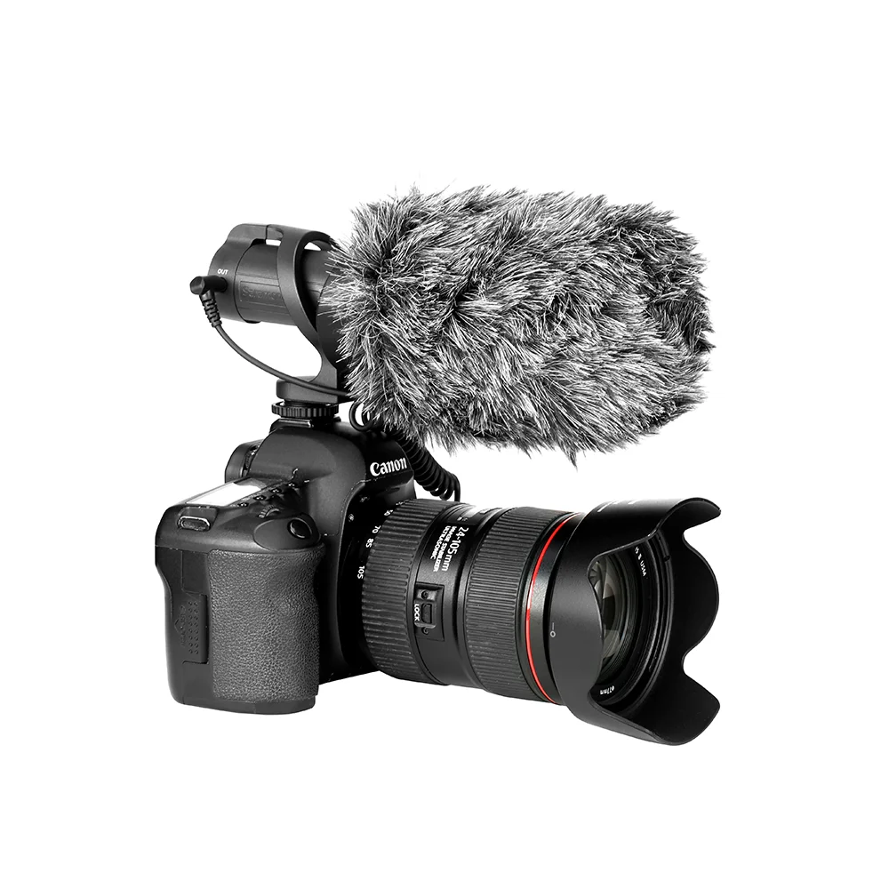 Saramonic CamMic/CamMic+ Lahke Na-kamera Mikrofon z vgrajenim Šok Gori & Indikator za DSLR Canon Fotoaparati Nikon