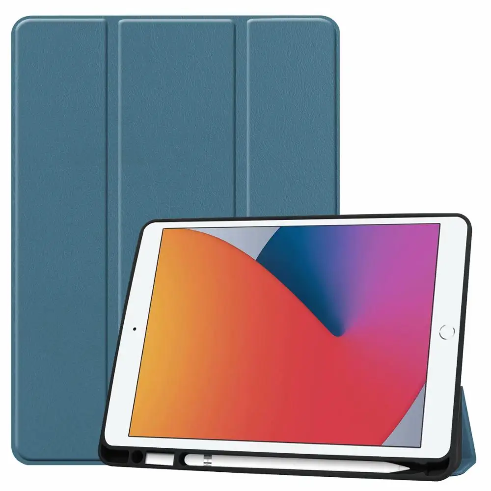 Za Novi iPad 8. 7. Gen 10.2 2020 2019 Primeru Svinčnik Imetnik Tri-krat Magnetni Zaščitni Lupini Cover za iPad 10.2 Primeru Par