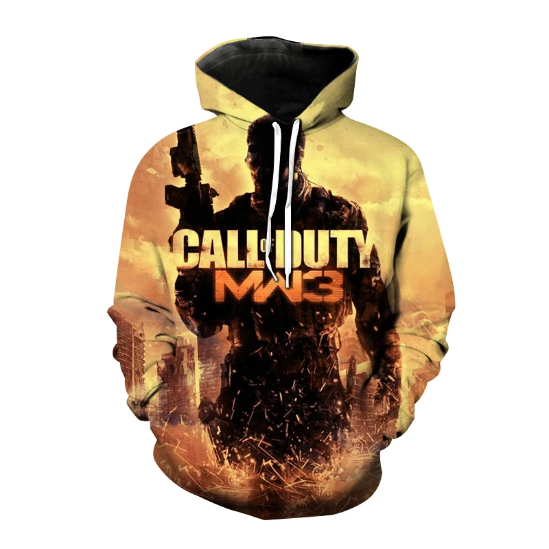 Call of Duty 3D Tiskanje Moški pulover s kapuco Modern Warfare Majica FPS Streljanje Igre Casual Modni Pulover Hip Hop Caot