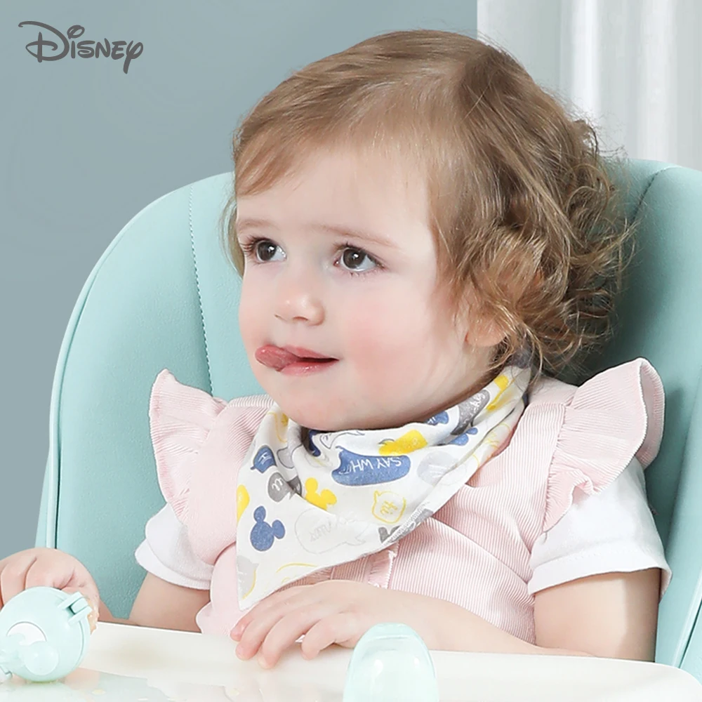 Disney Pet Kosov Risanka Baby Slinčki Trikotnik Sline Brisačo Dvojno Snap Novorojenih Otrok Bombaž Šal Baby Hranjenje Dodatki