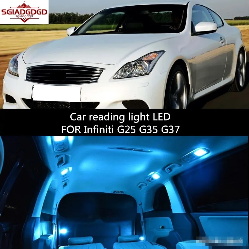 Avto branje svetlobe LED ZA Infiniti G25 G35 G37 avto, streho svetlobe avto notranje opreme svetlobe, spremembo 10PCS 6000K 12V