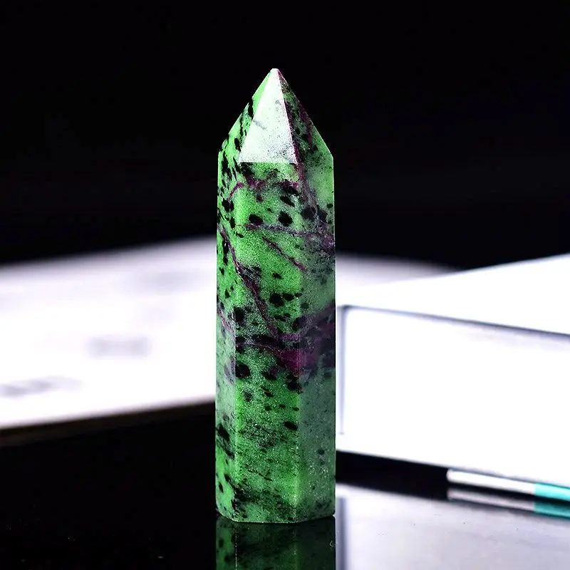 1PC Naravne Crystal Epidote Stolpec Kristalno Točke Quartz Mineralni Kamen Zdravljenja Obelisk Palico Doma Dekor DIY Darilo Dekoracijo Reikija