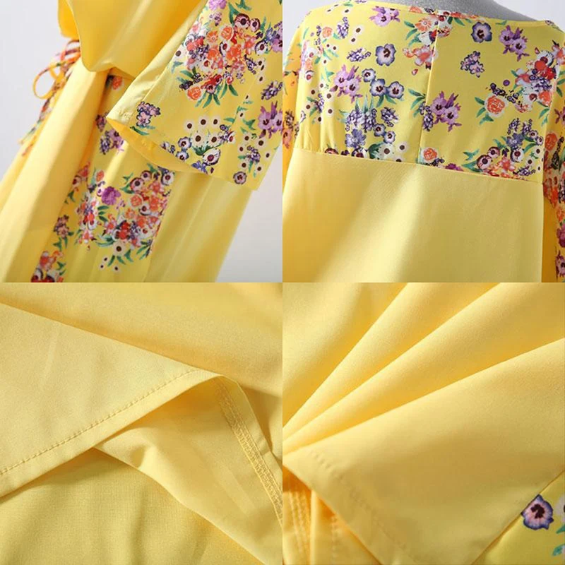 Bigsweety 6XL Cvjetnim Tiskanja Obleko Letnik Poletni Obleki Priložnostne Naravnost Velik obseg Dame Stranke Obleke Vestidos Plus Velikost