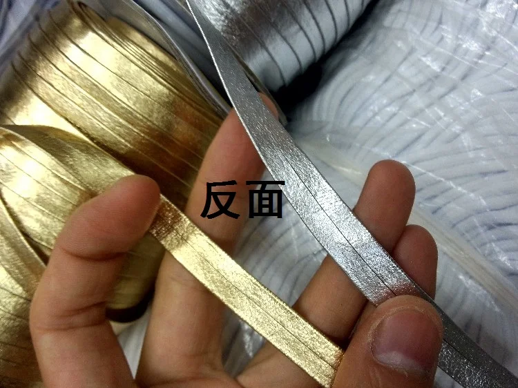 10 mm Srebrna Zlata Faux Usnja PU Pristranskosti povezovalnim Trakom šivat Obrti Mozaik Tapetništvo Šivanje Tekstilnih Oprtnice Dodatki