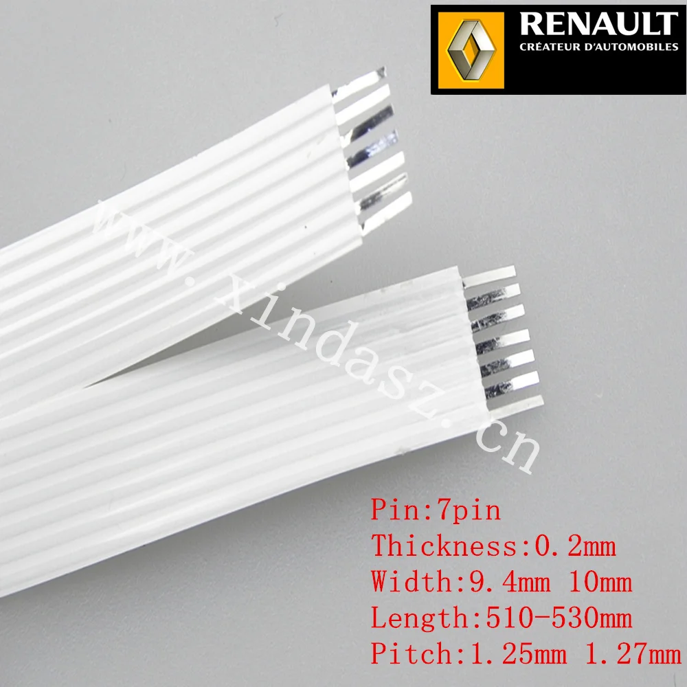7pin 1.27 mm igrišču 51-53 cm 520 mm > dolgo 9.4 mm širina 0,2 mm debeline, zračna blazina ffc kabel za renault megane II, z brezplačnimi dostava