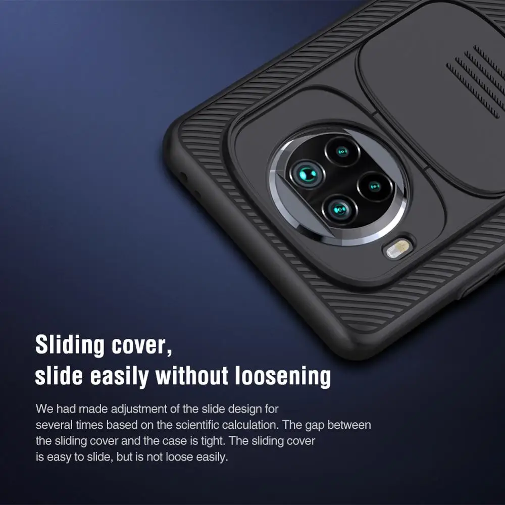 NILLKIN Fotoaparat Varstvo Primeru za Xiaomi Mi 10T Pro Lite 5G primeru Potisnite Zaščito CamShield Hrbtni pokrovček mi10t Mi 10T Pro 5G primerih