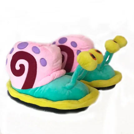 Risanke sponge otroška serija majhen polž vrečko z bombažem čevlji doma starši-otrok, copate majhen polž