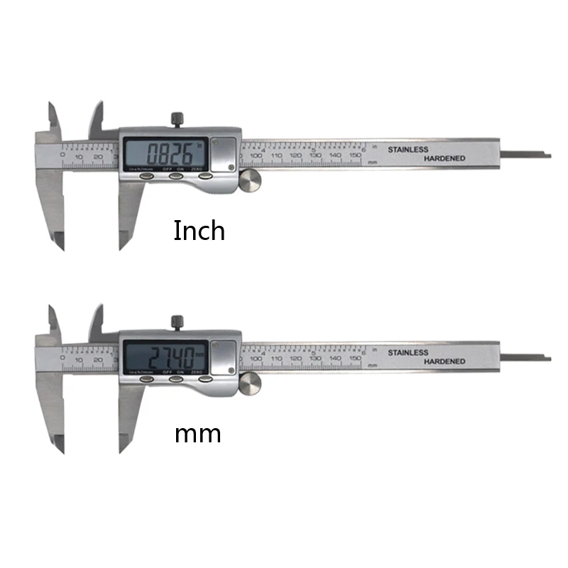 Digitalni Vernier kljunasto merilo 6 Inch 150 mm, iz Nerjavnega Jekla Stabilno Trajne Precis Elektronski Kaliper Mikrometer Globine, Merjenje Orodja