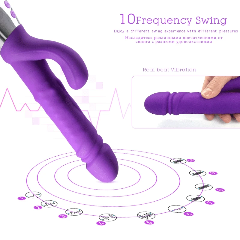 10 Hitrosti Vibracij Vrtenja Rabbit Vibratorji Ženski Masturbator G Spot Vibrator Massager Thrusting Dildo Seks Odraslih Izdelka