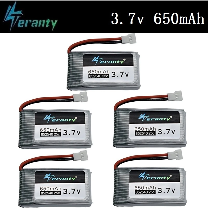 Teranty Moč 3,7 V 650mAh baterija Li-po Baterija Za SYMA X5C X5C-1 X5 H5C X5SW 852540 3,7 V Drone Polnilna Litijeva Baterija 5Pcs/Kompleti