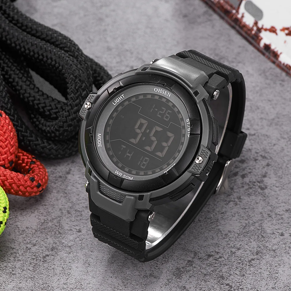 NOVA vrhunska blagovna Znamka Modnih OHSEN Elektronski Digitalni Watch Moški Moški Ročne ure Štoparice gumico Nepremočljiva Šport Gledam Relogios