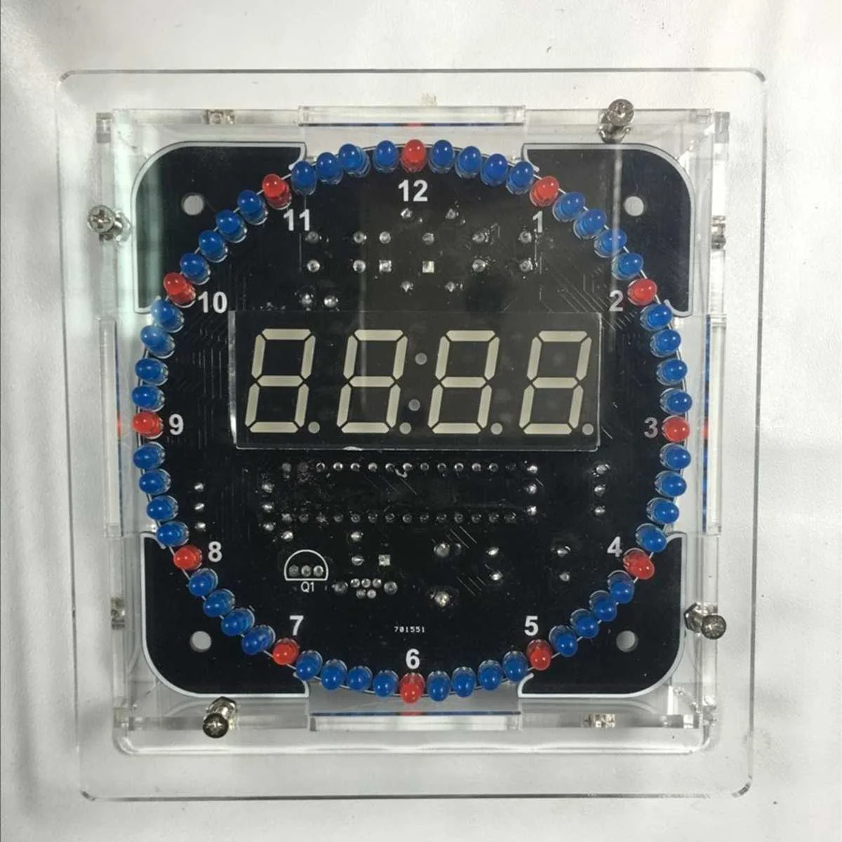 LED Rotating Elektronski Prikaz Temperature Digitalna Ura Učenja DIY Komplet Škatla Sestavni Deli Časovnik Orodja, Pribor Set