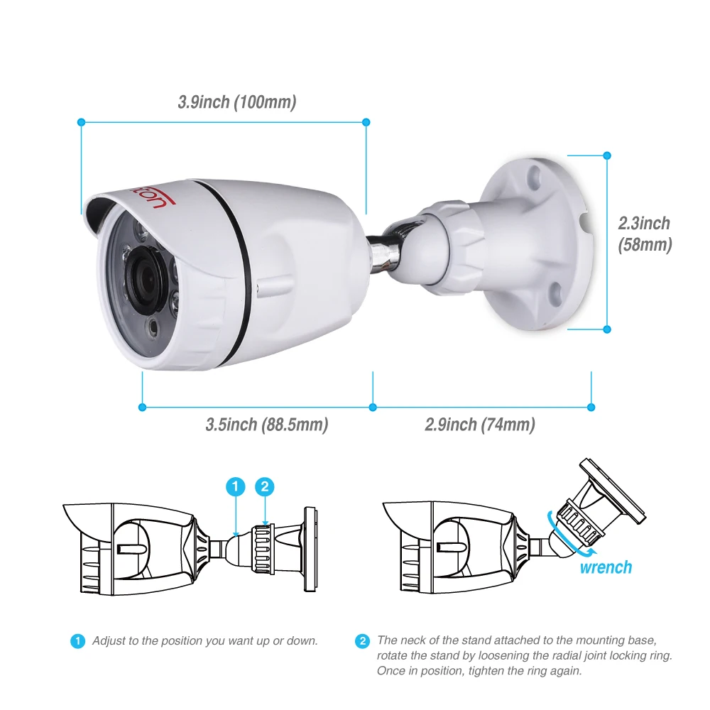 Tonton 1080P 8CH Varnostne Kamere, DVR CCTV Video Nadzor Kit Zaznavanje Obraza Kamera Sistema za zaščito, 2MP, Prostem Kamere Sistem
