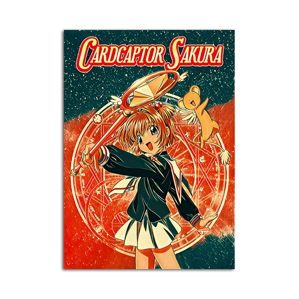 Anime Znakov Card Captor Sakura Modularni Platno HD Natisne Wall Art, Plakati, Slike za Dnevni Sobi Doma Dekoracijo Slike