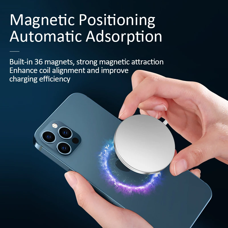 Magsafing Brezžični Hitro Polnilnik 15W Za IPhone 12 Mini Pro Max Pribor Z 20W EU NAS PD Priključite Brezžični Magnetni Polnjenje
