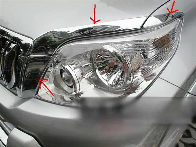 Za Toyota Land Cruiser Prado J150 2010-2012 chrome Vodja Svetlobe Veke Kritje trim