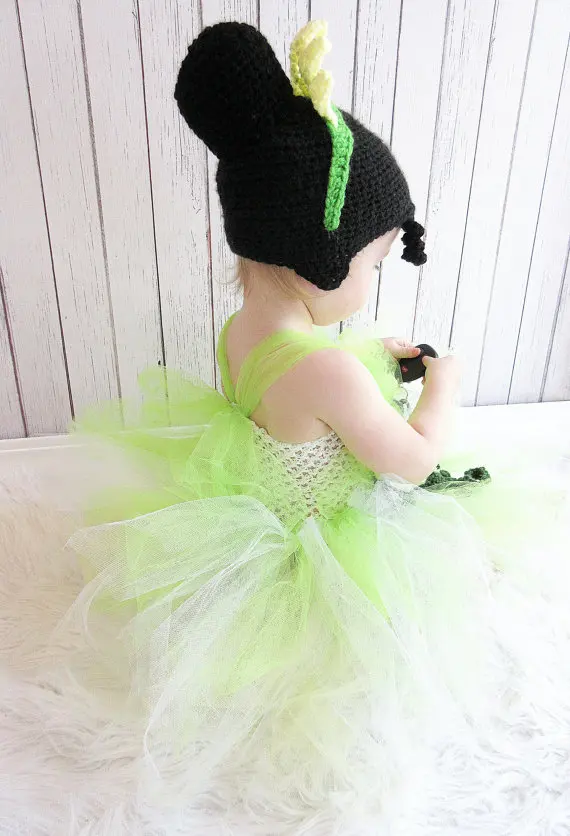 Otroška Fotografija Prop Halloween lasuljo kostum Princeska Tiana zgleduje lasuljo / klobuk, Princesa in Žaba 6month - za odrasle brezplačna dostava