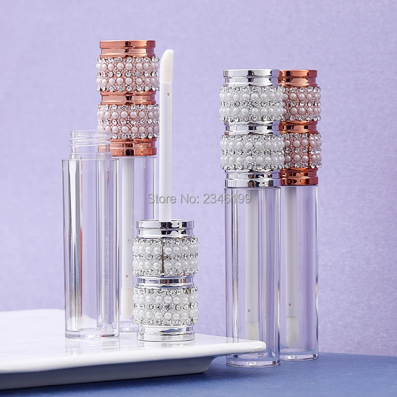 Novo Arriver Prazno Lip Gloss Cevi Elegantno Diamond Skp Jasno Krog Lipgloss Kozmetično Embalažo, Posodo Refillble Steklenico 30/50pcs