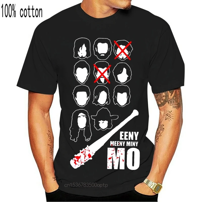 Natisni T-shirt 2020 moda Slim Fit Majica s kratkimi rokavi Moški O-Vratu Tees Walking Dead fan oblačila Negan Eeny Miny B Lucille Bat majica s kratkimi rokavi