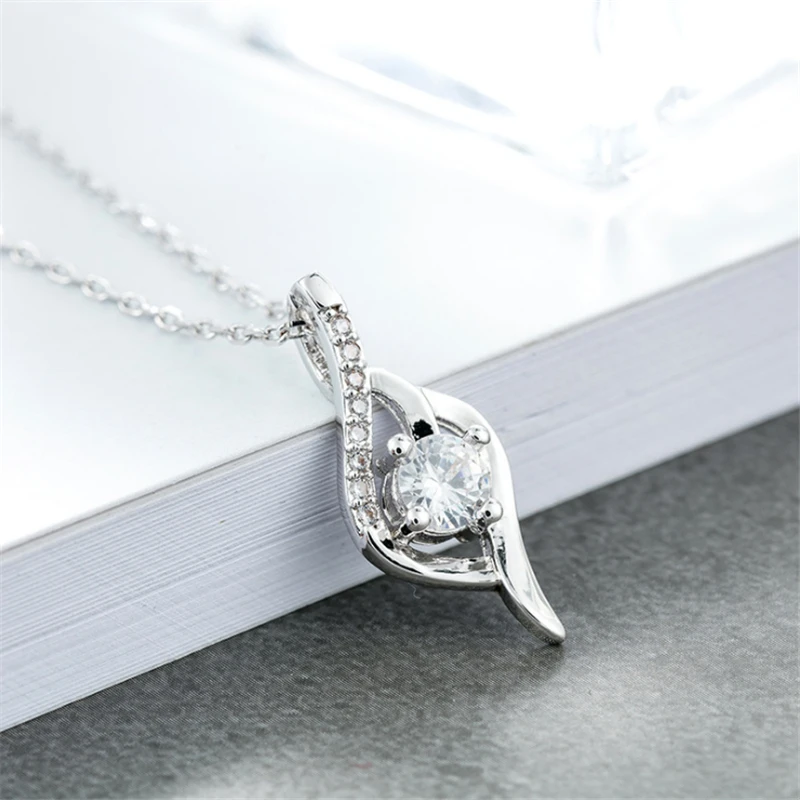 Trendy vroče prodaje kaplja vode geometrijske Tibera iver ogrlice vratu obesek poroko posla kristalno luksuzni nakit KL1096