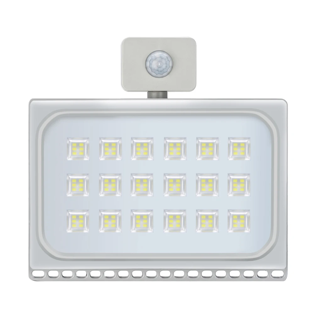 20PCS Ultrathin Senzor LED Žaromet 10W 20W 30W 50 W 100W IP65 110V/220V LED Poplav Svetlobe Pozornosti na Prostem Ulica Svetlobe