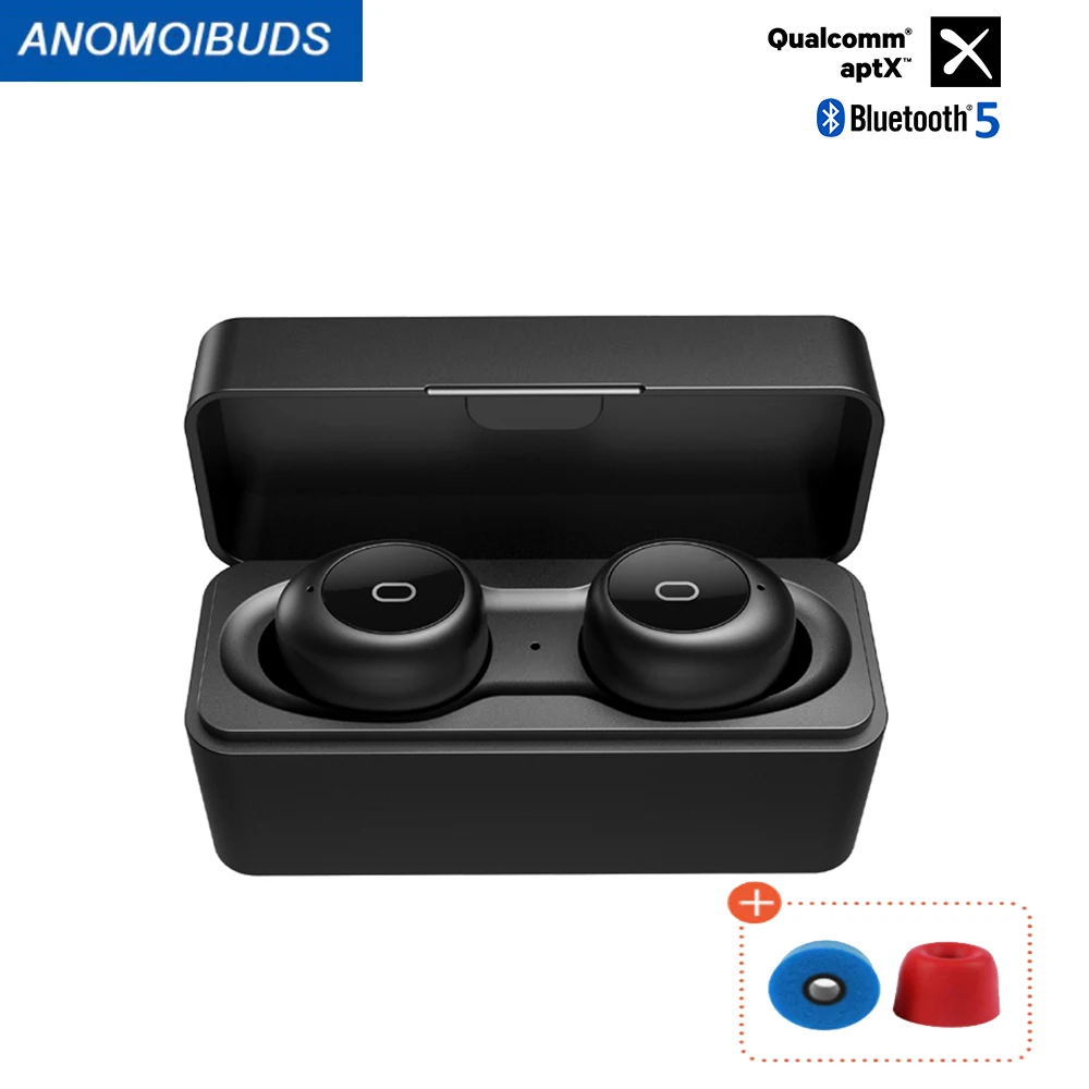 Anomoibuds Bluetooth 5.0 Slušalke Qualcomm-Čip AptX Brezžični Čepkov Šumov Z DVOJNO Mikrofoni Qcc3020 Tws+