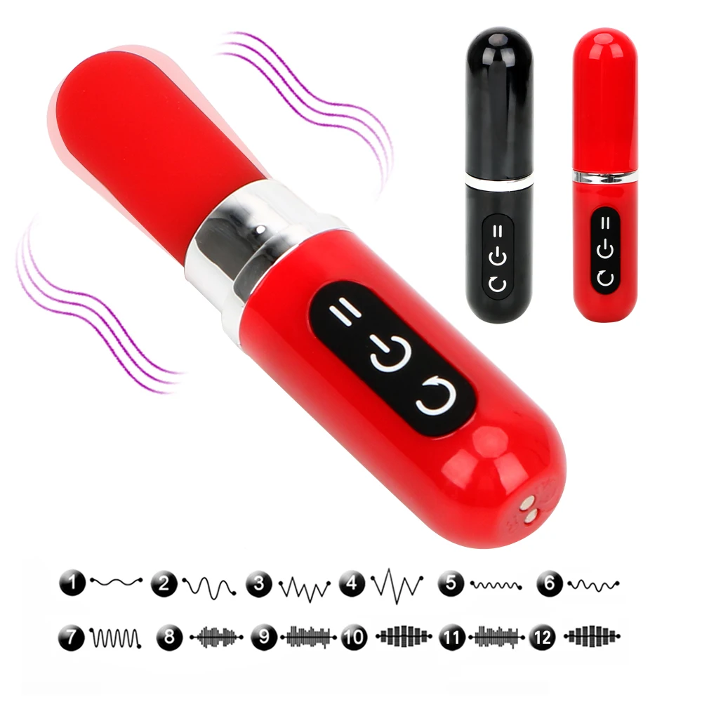 VATINE Bullet z vibriranjem Nepremočljiva Stimulator Klitorisa Mini Šminka Vibrator za G Spot 12 Frekvence Sex Igrača Za Ženske
