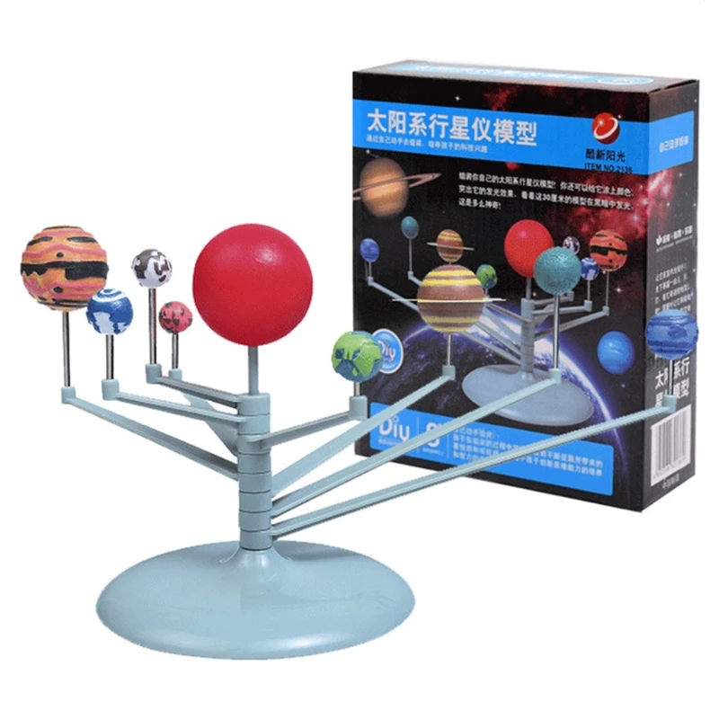 1 Nastavite Devet Planetov Model Znanost Diy Skupščine Starš-Otrok Interaktivni Planetarij Igrača Otroka Inteligence Razvoj
