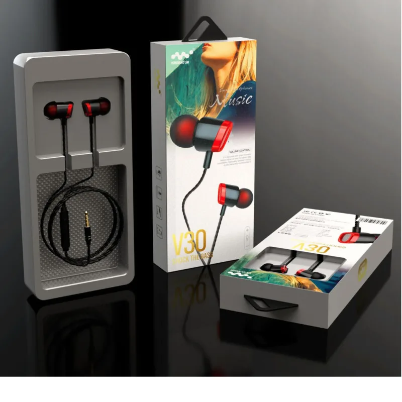 3,5 MM Stereo Bas Slušalke Žične Nadzor Glasbe Čepkov Slušalke Z MIKROFONOM Za Huawei za Splošne Namene Fone De Ouvido sh*