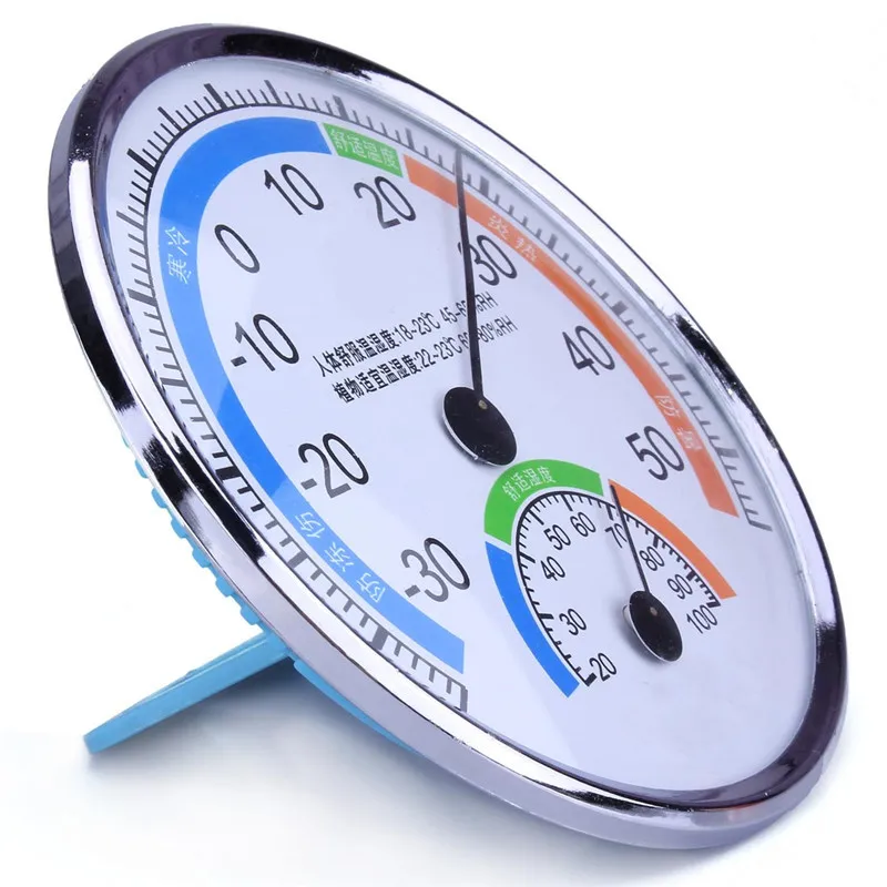 Novo Jeklo Sainless Termometer In Higrometer Za Notranjo In Zunanjo Uporabo Vreme Meter Trajno Kakovost