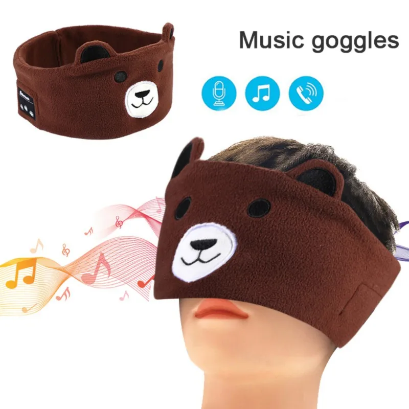 Za Otroke Bluetooth Slušalke Živali Glavo Risanka Mehko Spanja Oči Masko Hippo Klobuk Otroci Brezžične Slušalke Z Mikrofonom Novo