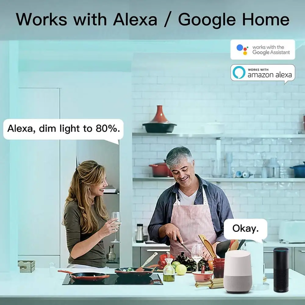 Smart RGBW LED Trakovi Luči Komplet Združljiv z Alexa in Google Pomočnik Brezžični WiFi LED Regulator z Daljinskim upravljalnikom