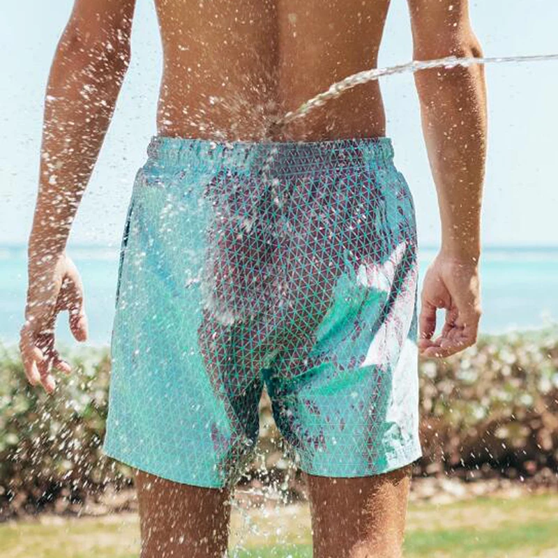 2020 Poletje, Mens Odrasli Otroci plavanje hlače Temperaturno Občutljivo Barvo-Spreminjanje Beach Kratke Hlače Plavati Debla Hlače, kopalke