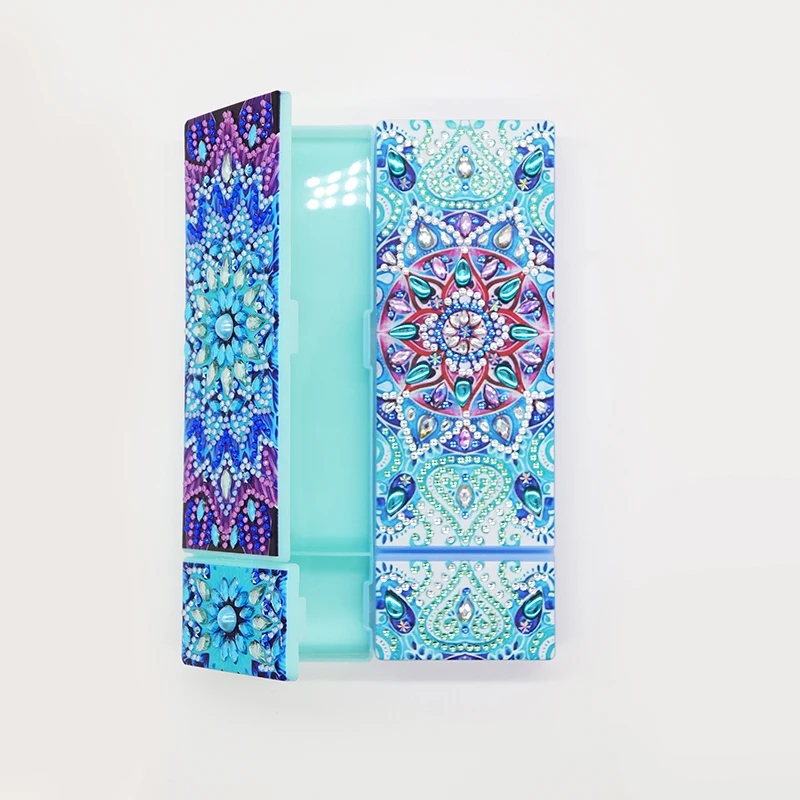 DIY Metulj cvet mandala Posebno Oblikovan Diamond Slikarstvo Tiskovine Škatla za Shranjevanje Pero Škatla za Shranjevanje za Študentske Božično Darilo