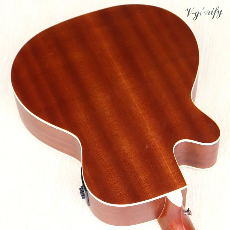 36 palčni naravne barve, električno akustična kitara mat konča smrekovega lesa vrh 6 string folk kitare z sprejemnik funkcijo