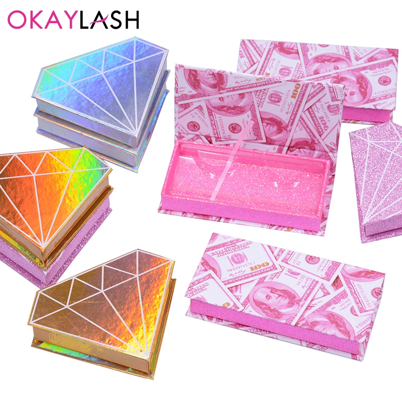 OKAYLASH Snop Prodaje Edinstven Diamant Trepalnic Embalaža Papir Polje Trepalnice, Pakiranja, Skladiščenja Primeru na Debelo