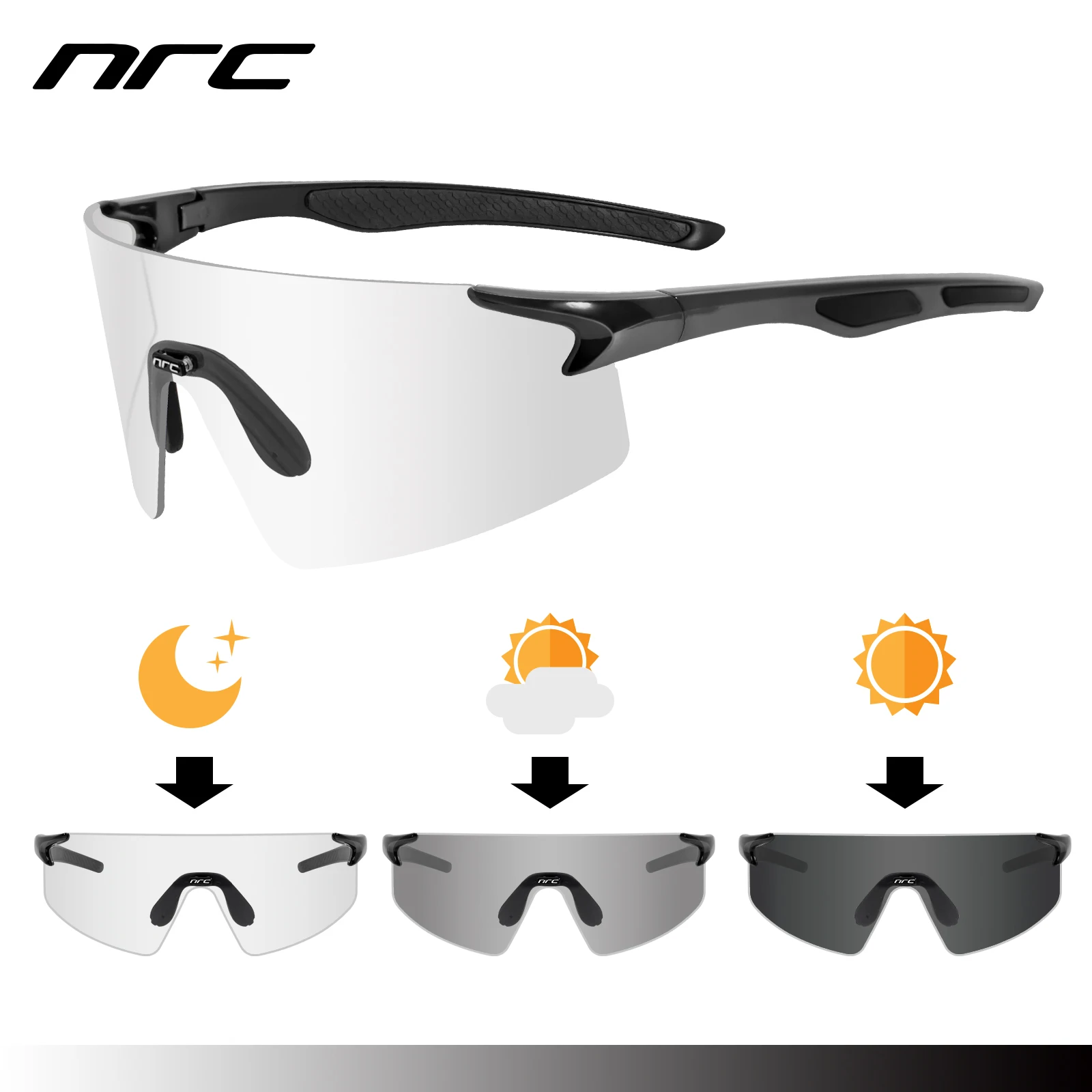 NRC 3 Objektiv UV400 Kolesarjenje sončna Očala TR90 Športna Kolesarska Očala MTB Gorsko kolesarjenje, Ribolov, Pohodništvo, Jahanje Očala za moške, ženske