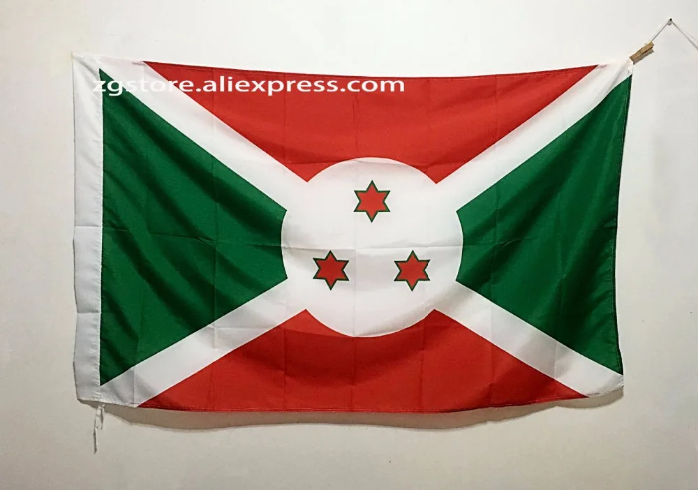 Burundi Afriki državno Zastavo Vsem Svetu vroče prodajo blaga 3X5FT 150X90CM Banner medenina kovinski luknje