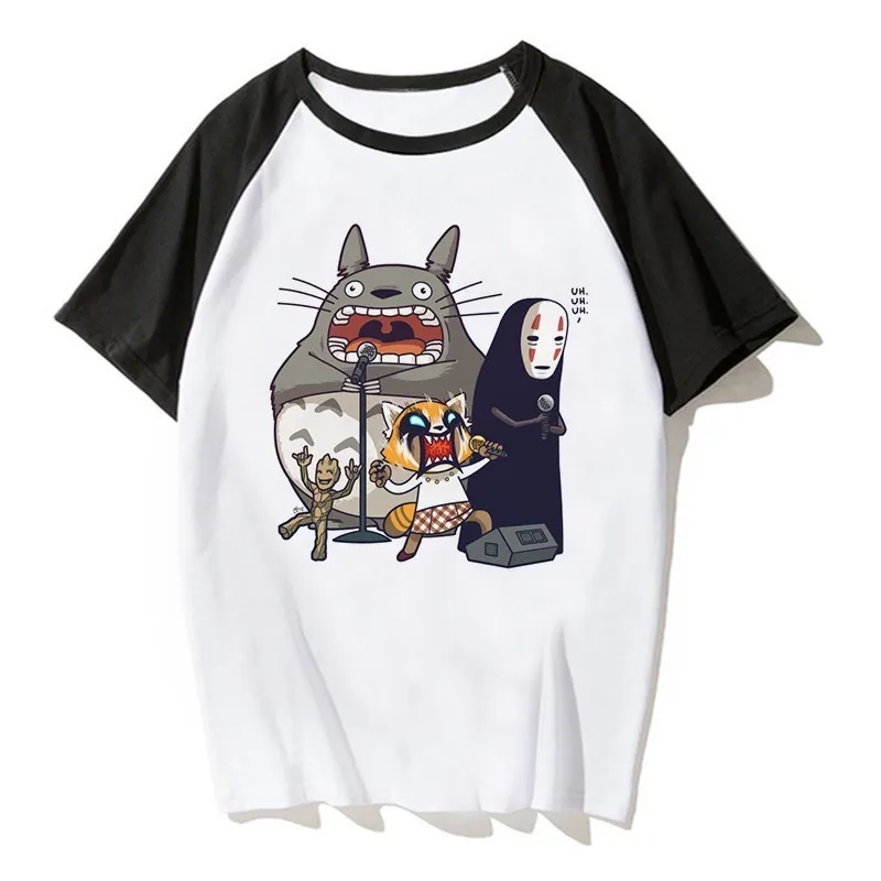 Novi Japonski Anime Totoro Rokavi Moški Studio Ghibli Hayao Miyazaki Anime Duha Proč Majica S Kratkimi Rokavi Moški Ženske Risanka Oblačila T-Shirt