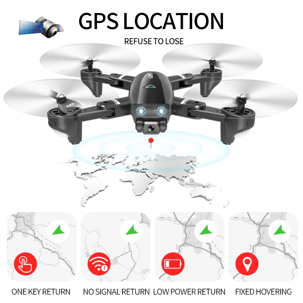 Najboljši Fotoaparat Brnenje 4K 1080P HD Dvojno Kamero Sledite Mi Quadrocopter FPV Strokovno GPS Dolgo Življenjsko dobo Baterije Igrača Za Otroka