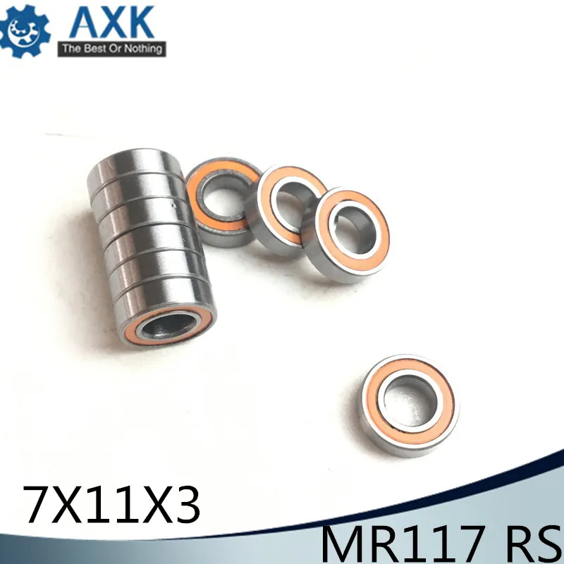 MR117-2RS Ležaj ABEC-3 10PCS 7x11x3 mm Mini MR117RS Kroglični Ležaji Modra Zaprti Ležaj MR117 2RS