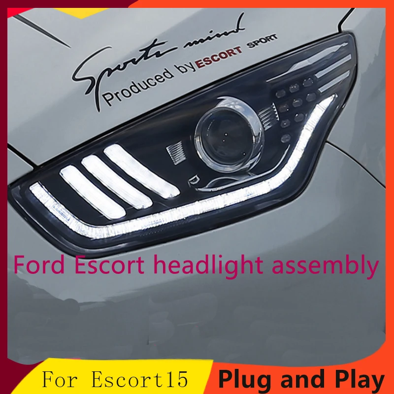 Avto Styling Žarometi za Ford ESCORT LED Žarometov za SPREMSTVO Glavo Svetilka LED Dnevnih Luči LED DRL Bi-Xenon HID