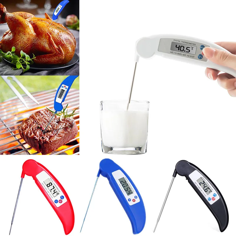 Digitalni Sondo Termometra Zložljive Hrane za peko na žaru Mesa Pečica Zložljivi Kuhinjski Termometer za Kuhanje, Vodo, Olje Orodja
