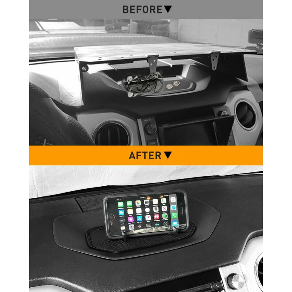 Črna armaturna plošča Center Škatla za Shranjevanje Non-slip ABS Pladenj Premium Avto, dodatna Oprema Za Toyota Tundra-2019