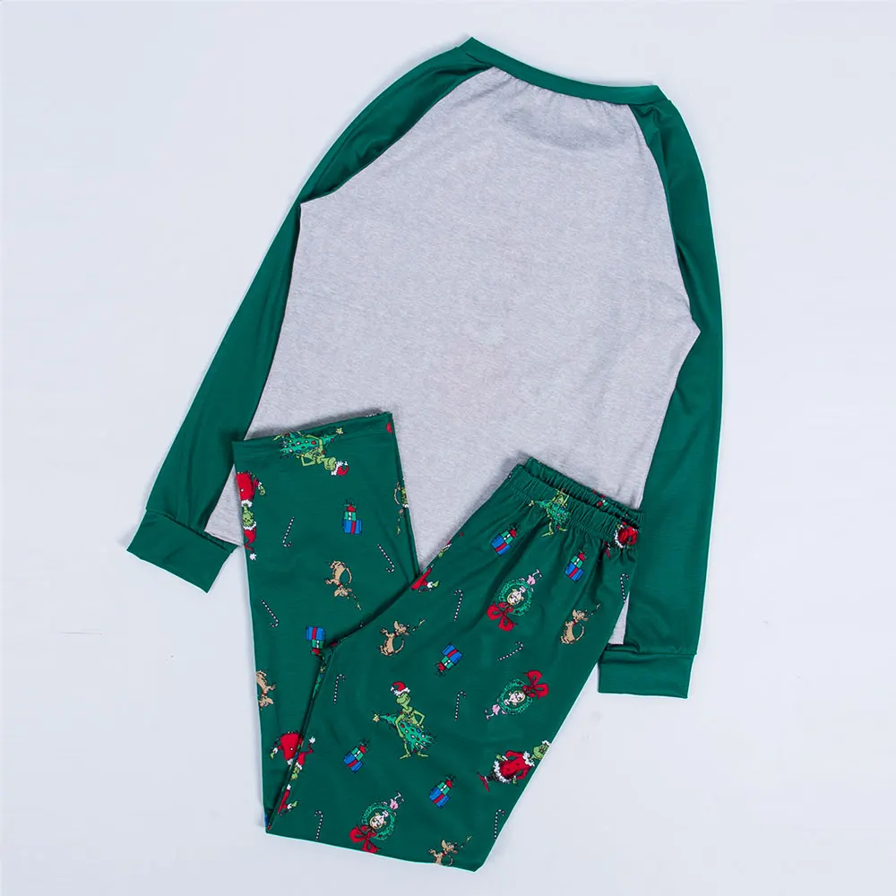 Ujemanje Družino Božični Pižamo Malčka Fant Dekle Unisex Grinch Sleepwear More