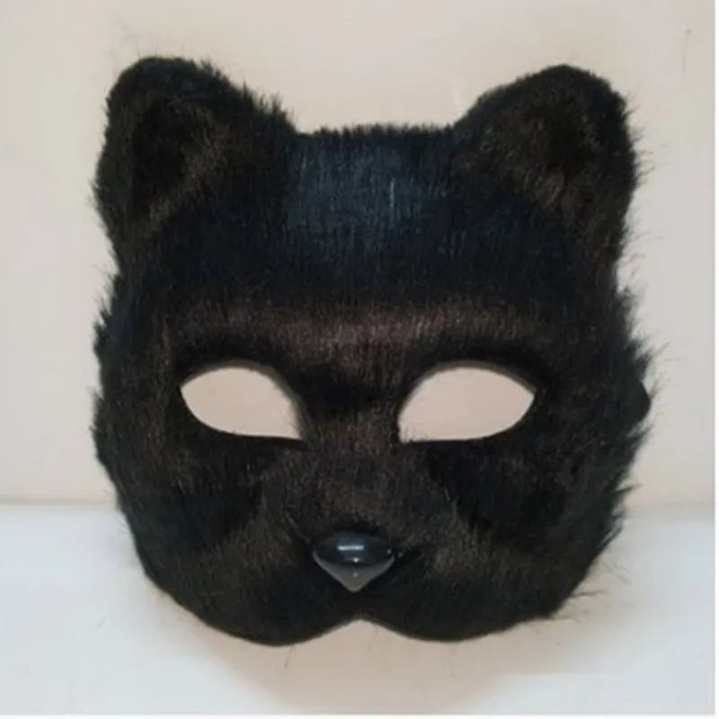 Silver Fox Masko Z Majhnimi Fox Moški In Ženski Pol Obraza Rekviziti Mačka Ples Mask Maska Za Noč Čarovnic Fox Maska Črna Rdeča Pustna Maska