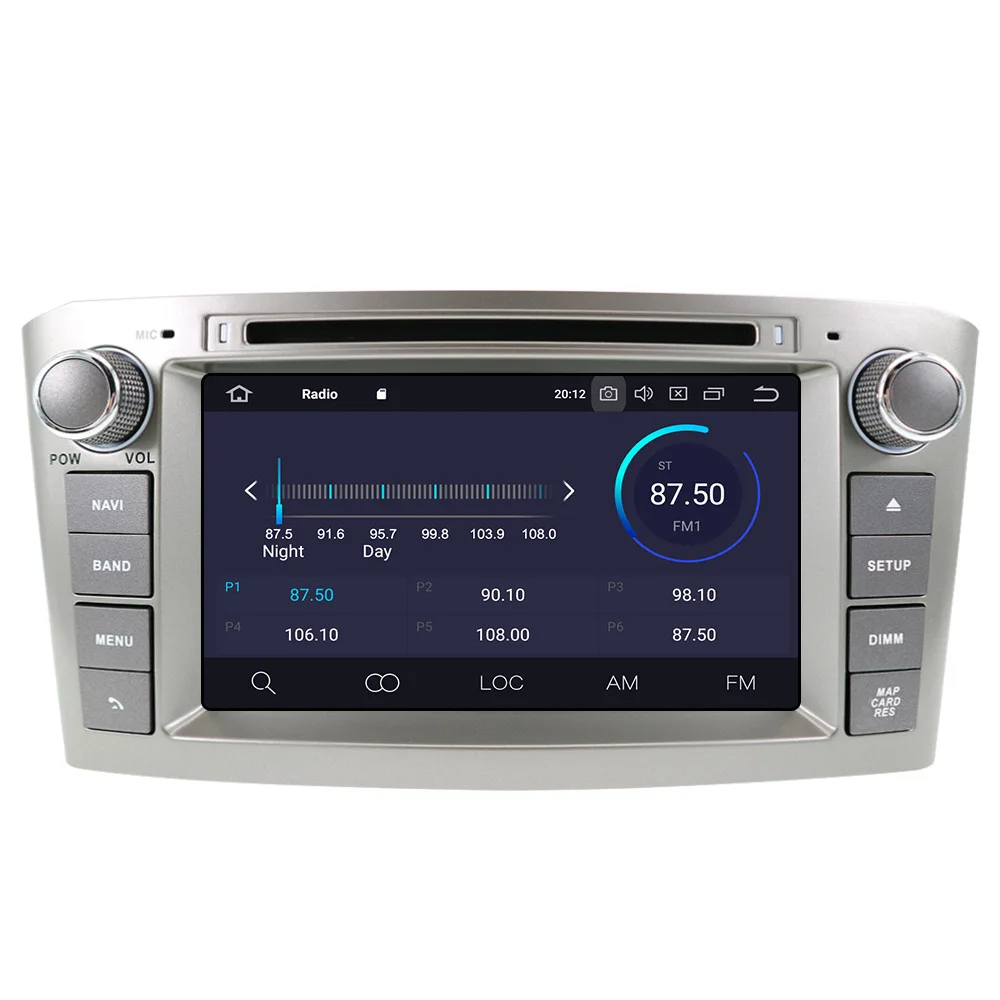 2 din stereo sprejemnik Avto radio glavne enote Audio Za Toyota Avensis 2002-2008 Android10.0 avto navigator Multimedijski Predvajalnik Prost zemljevid